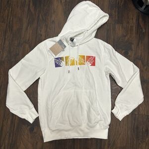 The North Face Men's Multicolor Logo Hoodie Small NWT  White